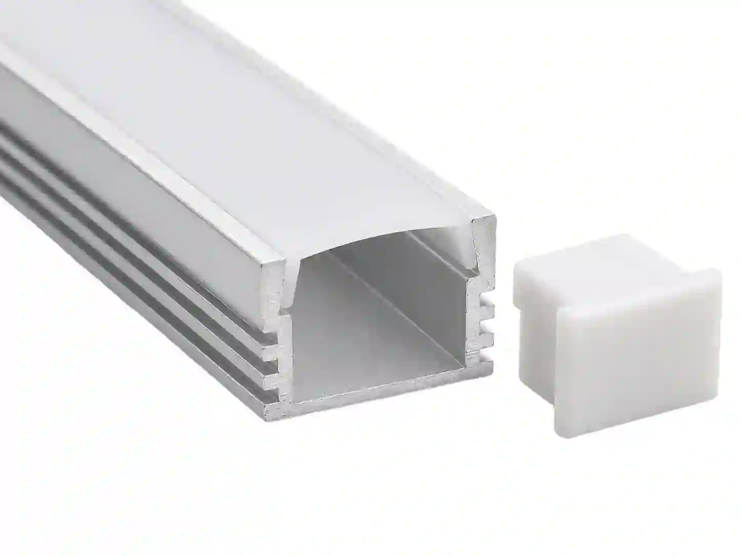 Technický průřez profilu PDSBox-U šíře 16mm kanál 11,1mm výška 12mm eloxovaný hliník stříbrný